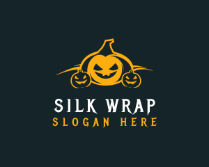 Halloween Creepy Pumpkin Logo