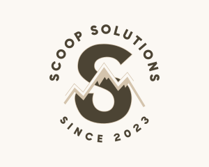 Mountain Range Letter S logo design