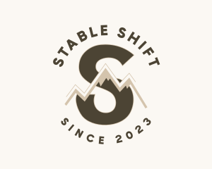 Mountain Range Letter S logo design