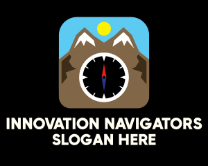 Mountain Compass Location App logo design