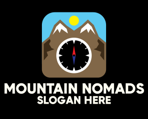 Mountain Compass Location App logo design