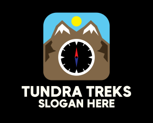 Mountain Compass Location App logo design