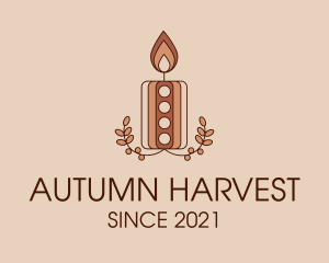 Autumn Leaf Candlelight  logo design