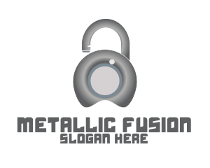 Metal Lock Security  logo design