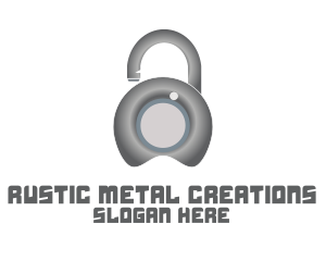 Metal Lock Security  logo design