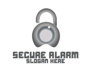 Metal Lock Security  logo design