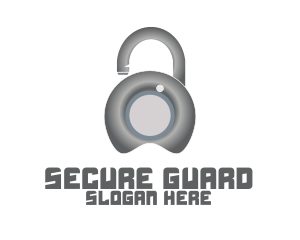 Metal Lock Security  logo design