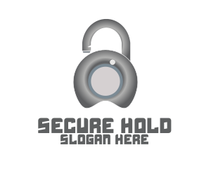 Metal Lock Security  logo design