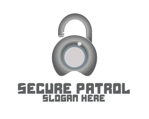 Metal Lock Security  logo design