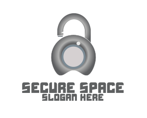 Metal Lock Security  logo design