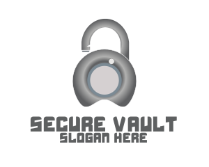 Metal Lock Security  logo design