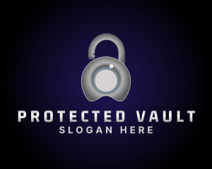 Metal Lock Security  logo design