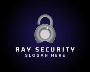 Metal Lock Security  logo design