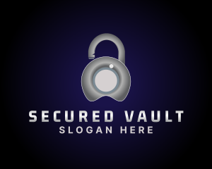 Metal Lock Security  logo design