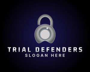 Metal Lock Security  logo design