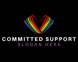 Rainbow Heart Community logo design