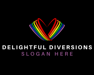 Rainbow Heart Community logo design