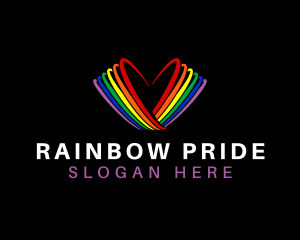 Rainbow Heart Community logo design