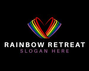 Rainbow Heart Community logo design