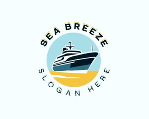 Marine Cruise Ship logo design