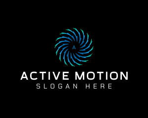 Motion Swirl Tech logo design