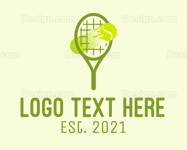 Tennis Ball Racket Logo