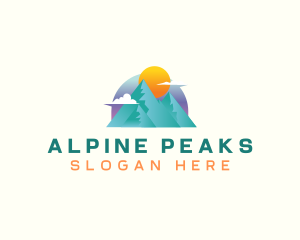 Sun Mountain Peak logo design