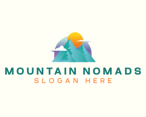 Sun Mountain Peak logo design