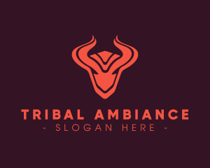 Tribal Bull Horns logo design