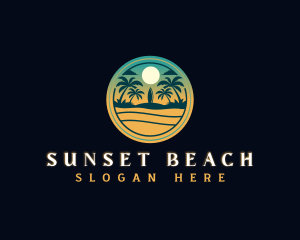 Tropical Summer Beach logo design