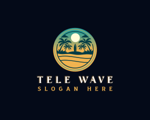 Tropical Summer Beach logo design