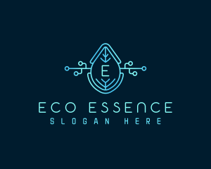 Eco Tech Leaf logo design