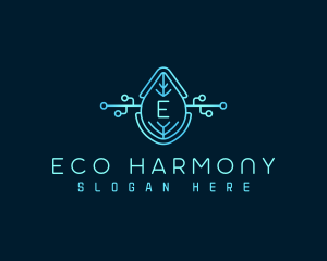 Eco Tech Leaf logo design