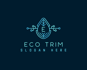 Eco Tech Leaf logo design