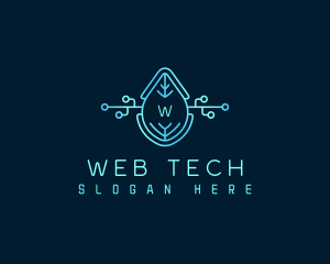 Eco Tech Leaf logo design