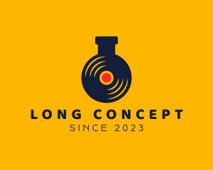 Vinyl Record Laboratory Flask logo