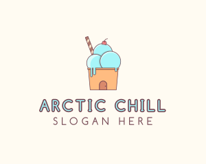 Ice Cream House logo design