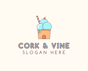 Ice Cream House logo design