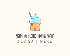 Ice Cream House logo design