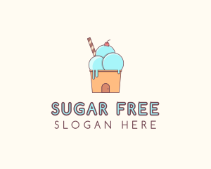 Ice Cream House logo design