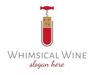 Wine Science Corkscrew logo design