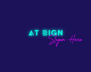 Modern Neon Sign logo design