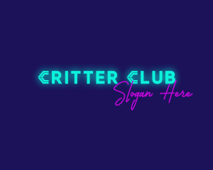 Modern Neon Sign logo design