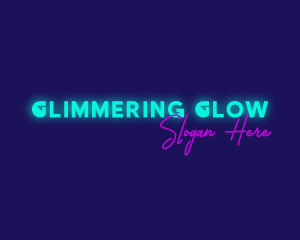 Modern Neon Sign logo design