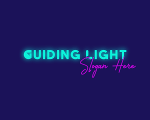 Modern Neon Sign logo design