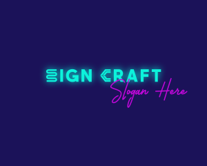 Modern Neon Sign logo design