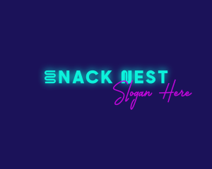 Modern Neon Sign logo design