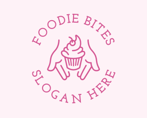Pink Cupcake Hands logo