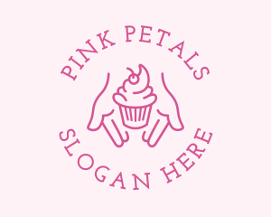 Pink Cupcake Hands logo