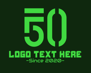 Futuristic Number Score 50 logo